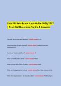 &NewLine;Zeta Phi Beta Exam Study Guide 2026&sol;2027 &vert; Essential Questions&comma; Topics & Answers &NewLine;