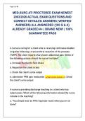ATI RN Medical Surgical Proctored Exam Matrix &lpar;Latest 2026&rpar; &vert; 100 Unique Q&As & Detailed Clinical Rationales