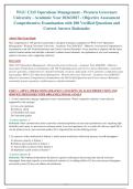 WGU C215 Operations Management - Western Governors&NewLine;University - Academic Year 2026&sol;2027 - Objective Assessment&NewLine;Comprehensive Examination with 100 Verified Questions and&NewLine;Correct Answer Rationales