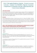 WGU C784 Applied Healthcare Statistics - Western Governors&NewLine;University - Academic Year 2026&sol;2027 - Objective Assessment&NewLine;Comprehensive Examination with 100 Verified Questions and&NewLine;Correct Answer Rationales