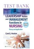 Test Bank Leadership Roles and Management Functions in Nursing 11th Edition Marquis Huston