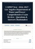 LADWP Test &vert; 2026&sol;2027 &vert; Los Angeles Department of Water and Power &vert; Comprehensive Exam Review &vert; 10&plus; Questions & Answers &lpar;Rationales&rpar;
