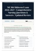 NR 508 Midterm Exam 2026&sol;2027 &vert; Comprehensive Nursing Questions & Answers &vert; Updated Review
