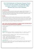 WGU D128 Mathematics for Elementary Educators Western&NewLine;Governors University Academic Year 2026&sol;2027 Objective&NewLine;Assessment Comprehensive Examination 100 Verified&NewLine;Questions and Correct Answer Rationales