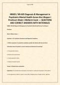 NR605 NR-605 Diagnosis & Management in Psychiatric-Mental Health Across the Lifespan I Practicum Week 1 Midterm Exam&period;pdf&NewLine;&NewLine;