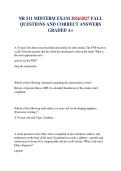 NR 511 MIDTERM EXAM 2026&sol;2027 FALL   QUESTIONS AND CORRECT ANSWERS GRADED A&plus;