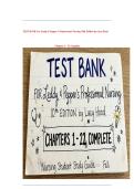 TEST BANK FOR Leddy & Pepper&rsquo;s Professional Nursing&comma; 10th Edition&comma; Chapters 1 - 22 Complete Guide&comma; by Lucy &vert; Questions With Verified Answers Latest Edition