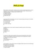 PHTLS Final Questions and answers