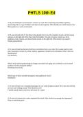 PHTLS 10th Ed Answered set&period;