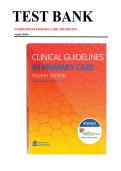 Test Bank for Clinical Guidelines in Primary Care&comma; 4th Edition by Amelie Hollier&period; All Chapters Covered