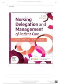 TEST BANK for Nursing Delegation and Management of Patient Care BY&colon; Kathleen Motacki&comma; Kathleen