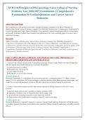 NUR 210 Principles of Pharmacology Galen College of Nursing&NewLine;Academic Year 2026&sol;2027 Examination 1 Comprehensive&NewLine;Examination 50 Verified Questions and Correct Answer&NewLine;Rationales