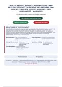 NUR 242 MEDICAL-SURGICAL NURSING EXAM 4 AND&NewLine;PRACTICE 2026&sol;2027 - QUESTIONS AND ANSWERS 100&percnt;&NewLine;VERIFIED COMPLETE VERIFIED ANSWERS - PASS&NewLine;GUARANTEED - A&plus; GRADED