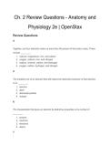 OpenStax Anatomy & Physiology 2e Chapter 2 Review Questions 2026&sol;2027 &vert; Verified Questions & Answers &vert; Anatomy & Physiology Study Guide