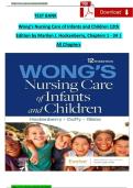 Test Bank for Wong&rsquo;s Nursing Care of Infants and Children 12th Edition by Hockenberry&comma; Duffy & Gibbs &vert; Chapters 1&ndash;34
