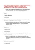 HESI MENTAL HEALTH 2026&sol;2027 &ndash; EXAM QUESTIONS AND &NewLine;CORRECT ANSWERS &lpar;VERIFIED ANSWERS&rpar; PLUS &NewLine;RATIONALE &vert; 2027 Q&A &vert; INSTANT DOWNLOAD PDF