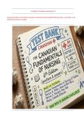 Test Bank for Canadian Fundamentals of Nursing 6th Edition by Potter all chapters 1-48 &lpar;questions & answers&rpar; A&plus; guide&period;