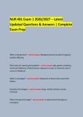 NUR 401 Exam 1 2026&sol;2027 &ndash; Latest &NewLine;Updated Questions & Answers &vert; Complete Exam Prep &NewLine; &NewLine;