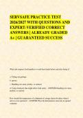 SERVSAFE PRACTICE TEST &NewLine;2026&sol;2027 WITH QUESTIONS AND &NewLine;EXPERT-VERIFIED CORRECT &NewLine;ANSWERS &vert; ALREADY GRADED &NewLine;A&plus; &vert; GUARANTEED SUCCESS