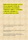 SERVSAFE MANAGER ACTUAL &NewLine;EXAM 2026&sol;2027 WITH 320 &NewLine;QUESTIONS AND EXPERT&NewLine;VERIFIED CRRECT ANSWERS &vert; &NewLine;ALREADY GRADED A&plus; &vert; &NewLine;GUARANTEED SUCCESS