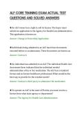 ALF CORE TRAINING EXAM ACTUAL TEST&NewLine;QUESTIONS AND SOLVED ANSWERS&NewLine;