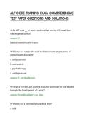 ALF CORE TRAINING EXAM COMPREHENSIVE&NewLine;TEST PAPER QUESTIONS AND SOLUTIONS