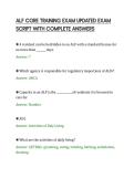 ALF CORE TRAINING EXAM UPDATED EXAM&NewLine;SCRIPT WITH COMPLETE ANSWERS&NewLine;