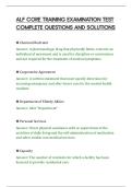 ALF CORE TRAINING EXAMINATION TEST&NewLine;COMPLETE QUESTIONS AND SOLUTIONS&NewLine;