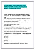 TEXAS VETERINARY BOARD EXAM &lpar;SBE&rpar; 2026&sol;2027&colon; COMPREHENSIVE 200-QUESTION TEST WITH VERIFIED ANSWERS AND DETAILED RATIONALES