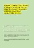 SERVSAFE LATESTEXAM 2026&sol;2027 &NewLine;WITH QUESTIONS AND EXPERT&NewLine;VERIFIED CORRECT ANSWERS &vert; &NewLine;ALREADY GRADED A&plus; &vert; &NewLine;GUARANTEED SUCCESS