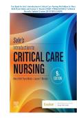 Test Bank for Sole&rsquo;s Introduction to Critical Care Nursing 9th Edition by Mary Beth Flynn Makic and Lauren T&period; Morata &vert;&vert; ISBN&colon; 9780443110368 &vert;&vert; Verified & Recently Updated Version &lbrace;JUST RELEASED&rcub;