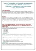 NUR 2474 Pharmacology for Professional Nursing Rasmussen&NewLine;College Academic Year 2026&sol;2027 Examination 1&NewLine;Comprehensive Examination 50 Verified Questions and&NewLine;Correct Answer Rationales