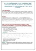 NUR 2502 Multidimensional Care III - Rasmussen College &NewLine;Academic Year 2026&sol;2027 - Examination 1 Comprehensive&NewLine;Examination with 50 Verified Questions and Correct Answer&NewLine;Rationales