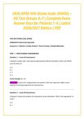 2026 APEX NIH Stroke Scale &lpar;NIHSS&rpar; &ndash; All Test Groups A&ndash;F &vert; Complete Exam Answer Keys for Patients 1&ndash;6 &vert; Latest 2026&sol;2027 Edition &vert; PDF
