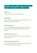 ALTA COMPETENCY EXAM PREPARATION&NewLine;TEST BANK WITH CORRECT ANSWERS&NewLine;
