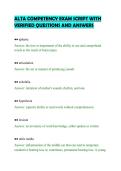 ALTA COMPETENCY EXAM SCRIPT WITH&NewLine;VERIFIED QUESTIONS AND ANSWERS&NewLine;