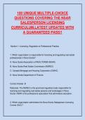 100 Unique NSAR Salesperson Licensing Practice Questions 2025 &vert; Nova Scotia Real Estate Exam Prep with Answers & Rationales &ndash; Guaranteed Pass&NewLine;&NewLine;&NewLine;