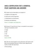 AMCA CERTIFICATION TEST A ESSENTIAL&NewLine;STUDY QUESTIONS AND ANSWERS&NewLine;