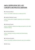 AMCA CERTIFICATION TEST A KEY&NewLine;CONCEPTS AND PRACTICE QUESTIONS&NewLine;