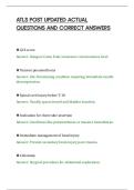 ATLS POST UPDATED ACTUAL&NewLine;QUESTIONS AND CORRECT ANSWERS&NewLine;