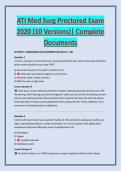 ATI Med Surg Proctored Exam &NewLine;2020 &lpar;10 Versions&rpar;&vert; Complete &NewLine;Documents