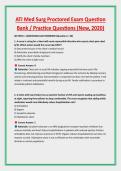 ATI Med Surg Proctored Exam Question &NewLine;Bank &sol; Practice Questions &lpar;New&comma; 2020&rpar; 