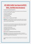 ATI MED SURG Test Bank &lpar;LATEST&NewLine;2021&comma; Verified And Answers&rpar; 