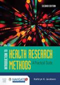 Test bank for Introduction to Health Research Methods 2nd Edition Kathryn H&period; Jacobsen