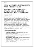 NR-507 ADVANCED PATHOPHYSIOLOGY WEEK 4 MIDTERM EXAM &NewLine;&lbrack;QUESTION 1-200&rsqb; AND ANSWERS &NewLine;UPDATED 2026&sol;2027 &vert; DETAILED &NewLine;RATIONALES &vert; INSTANT DOWNLOAD &NewLine;