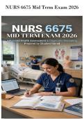 NURS 6675 Mid Term Exam 2026