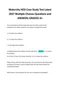 Maternity HESI Case Study Test Latest 2027 Multiple Choices Questions and ANSWERs GRADED A&plus; 