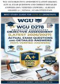 WGU D278 OBJECTIVE ASSESSMENT &lpar;LATEST 2026&sol;2027&rpar;&NewLine;ACTUAL EXAM QUESTIONS AND CORRECT DETAILED&NewLine;ANSWERS &lpar;100&percnt; VERIFIED ANSWERS&rpar; &vert; ALREADY&NewLine;GRADED A&plus; &vert; D278 OA &vert; GUARANTEED PASS