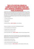 TNCC 9TH EDITION GRADE A&plus; &NewLine;COMPLETE EXAM QUESTIONS AND &NewLine;100&percnt; VERIFIED ANSWERS &lpar;2026&sol;2027&rpar; &NewLine;PASS GUARANTEE 