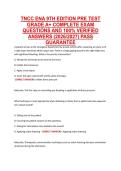 TNCC ENA 9TH EDITION PRE TEST &NewLine;GRADE A&plus; COMPLETE EXAM &NewLine;QUESTIONS AND 100&percnt; VERIFIED &NewLine;ANSWERS &lpar;2026&sol;2027&rpar; PASS &NewLine;GUARANTEE 